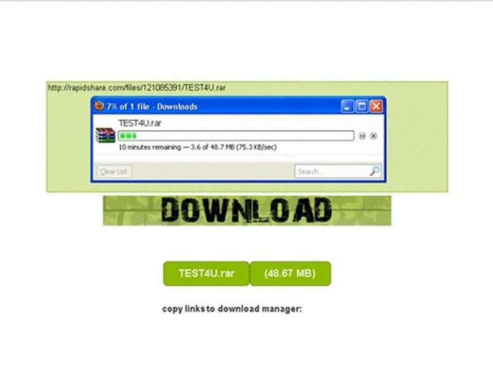 Rapidshare fast link converter