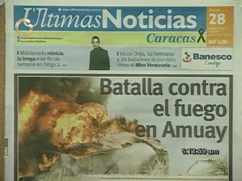 Titulares de primera página este 28 de Agosto