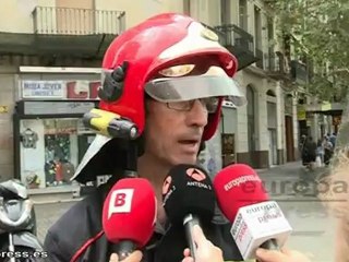 Anciano herido en un incendio en Barcelona