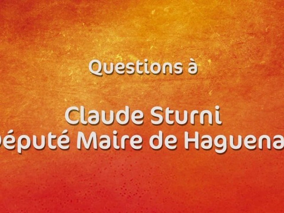 Rallye de France Alsace à Haguenau - Questions à Claude Sturni, Député-maire