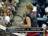 US Open, 1e tour - Clijsters en 2 sets