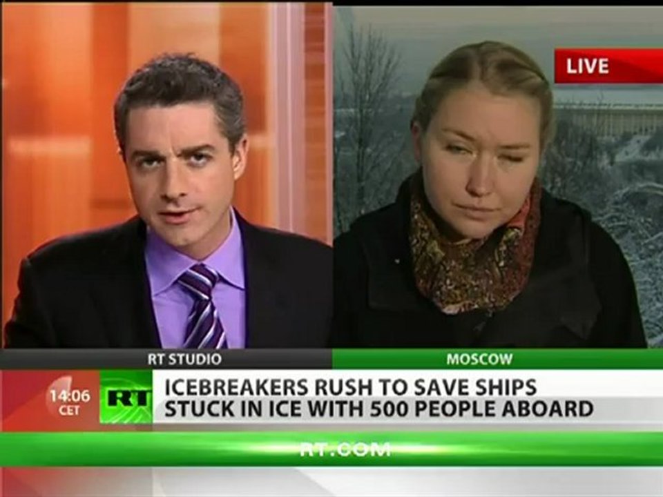 On the Rocks: Icebreakers rush to save 500 sailors on ships stuck in ice