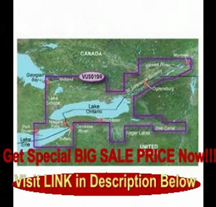 New Garmin VUS019R - Lake Ontario to Montreal - SD Card Wider Coverage Areas Lower Price Rich Detail