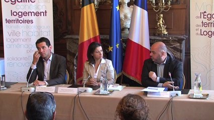 Cécile Duflot reçoit ses homologues wallon et bruxellois, 2012