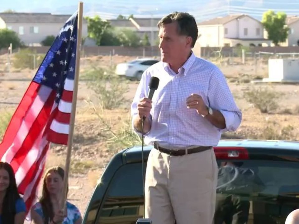 Portrait de Mitt Romney, adversaire de Barack O...
