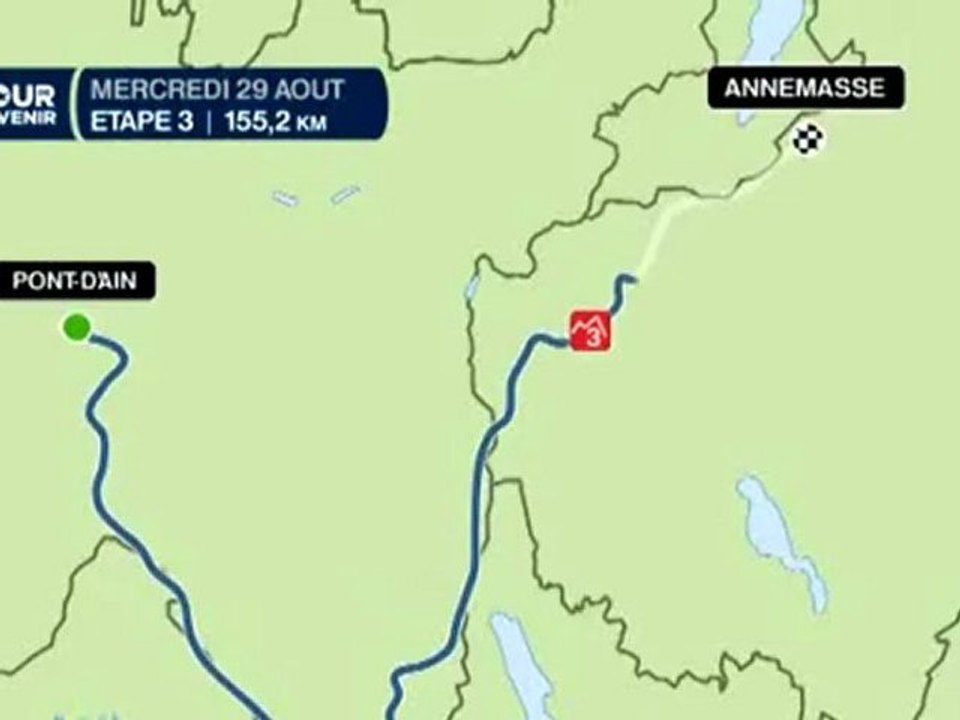 Tour de l'avenir 2012 : tracé étape 3 - Pont d'Ain / Annemasse