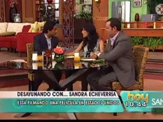 Sandra Echeverría presentando su disco en Hoy!