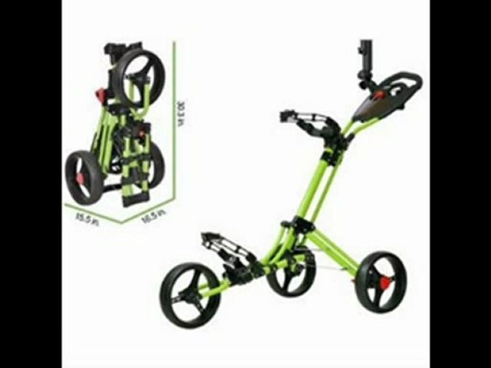 Green CaddyLite ONE One-Click-Folding Golf Push Cart