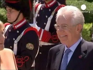 Merkel recibe a Monti en Berlín con la crisis del Euro...