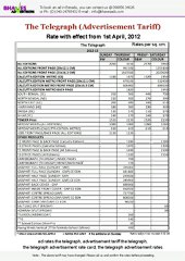 The Telegraph Ad Rates - Bhaves Advertisers