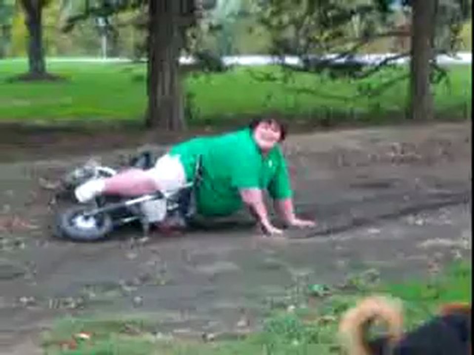 Corey wrecking pitbike