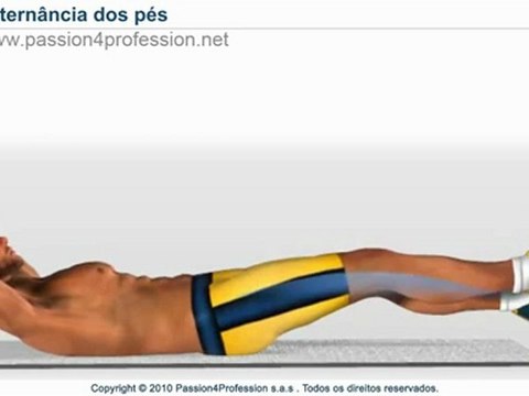 Alternância dos pés (abdominais inferiores)
