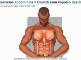 Exercícios abdominais - Crunch com impulso das mãos