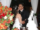 Casamento Giselle e Edenil - entrada noivos recepção