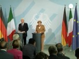 Réformes économiques : Merkel et Monti heureux des...