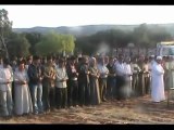 Syria فري برس  ادلب جسرالشغور صلاة الجنازة على الشهيد ابراهيم اسماعيل نجار 29 8 2012