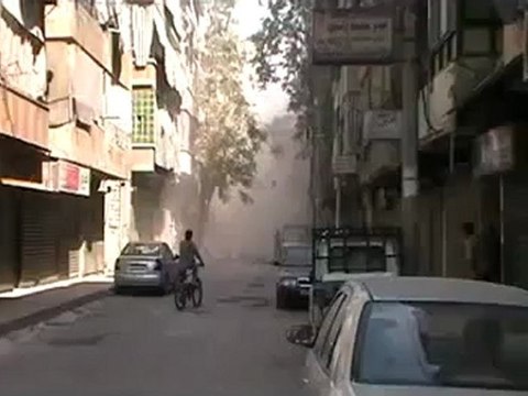 Syria فري برس حلب القصف على حي بستان القصر 29-8-2012.3 ج2