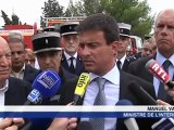 Manuel Valls rencontre les pompiers d'Orgon (Bouches du Rhône)
