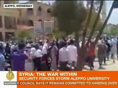Syrian forces raid Aleppo University