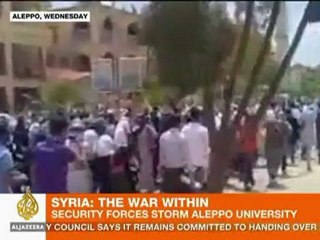 Syrian forces raid Aleppo University