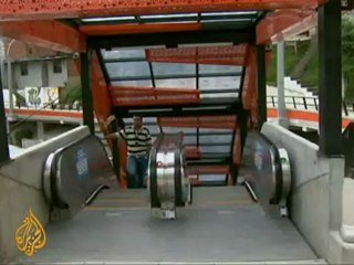 Hopes ride high on Colombia escalators