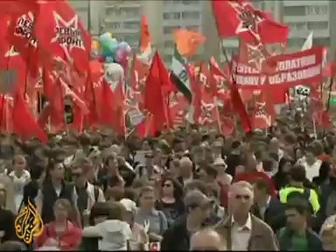 Hundreds detained at anti-Putin rally in Moscow