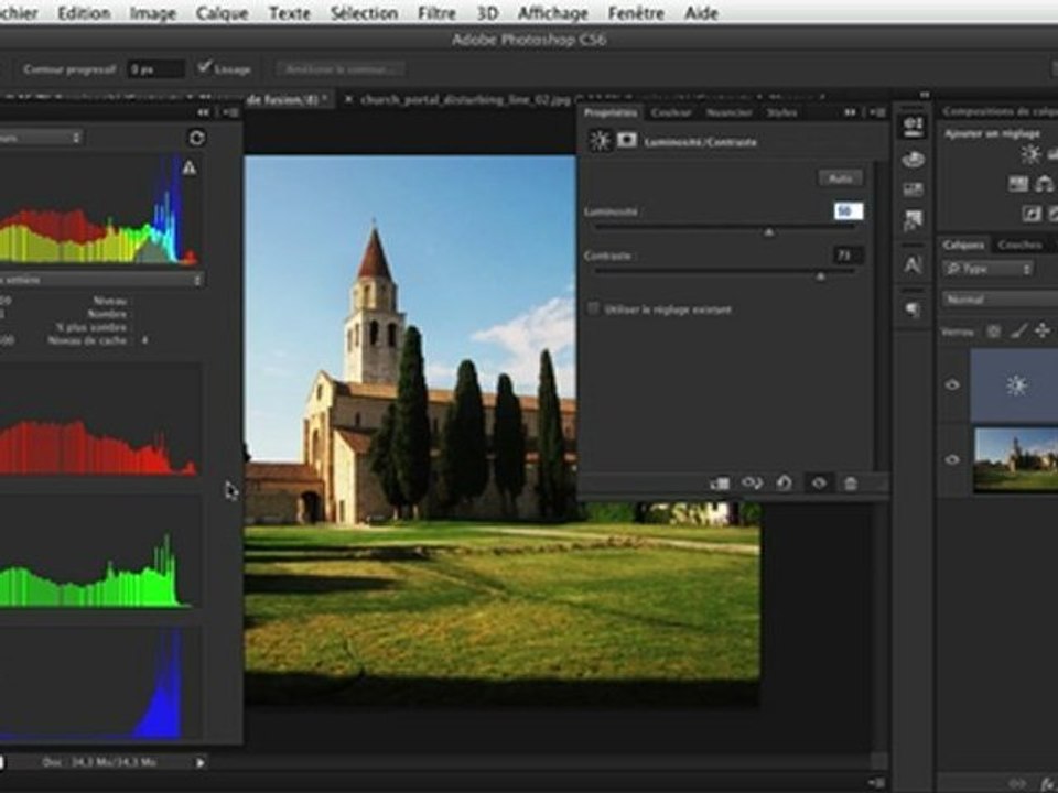 Adobe Photoshop CS6 : Réglage par luminosité contraste