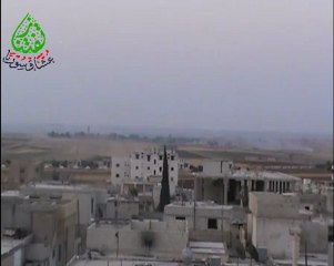 Syria فري برس  ادلب تفتناز   مشهد من الاشتباكات في معركة مطار تفتناز قوي جدا  29-8-2012