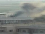 Syria فري برس  ادلب قصف  المنطقة الصناعية في مدينة بنش  29-8-2012