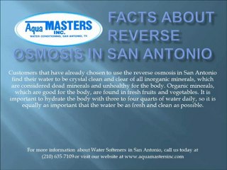 Facts About Reverse Osmosis in San Antonio