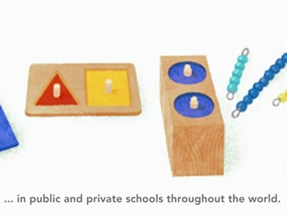 Maria Montessori Google Doodle