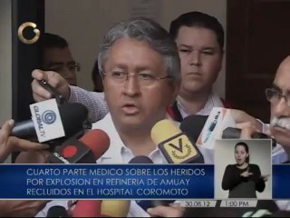 Según parte médico del Hospital Coromoto, 19 pacientes de Amuay evolucionan satisfactoriamente