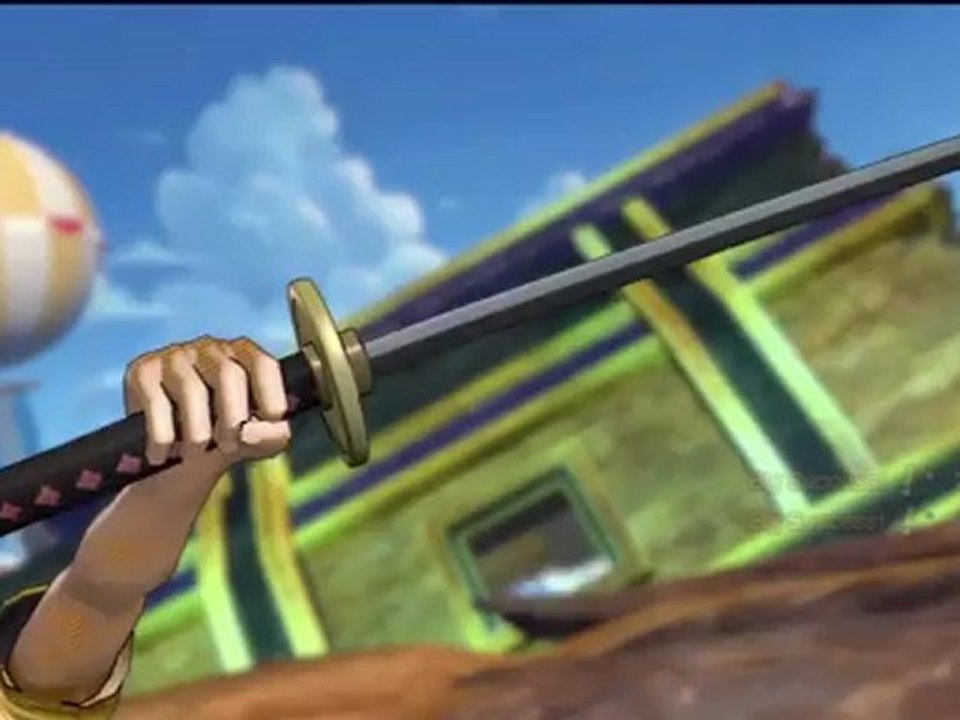 One Piece : Pirate Warriors (PS3) - Roronoa Zoro Vs Mihawk