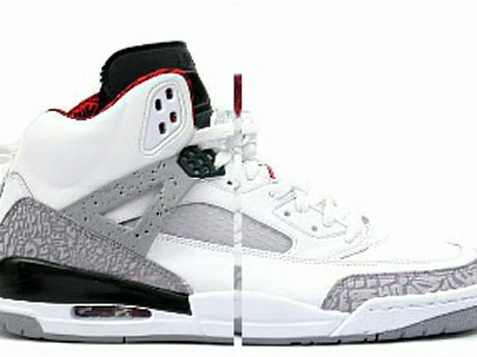 315371-101 Air Jordan Spizike white cement grey varsity red black
