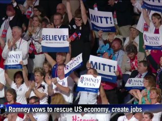 Romney promises jobs in convention pitch