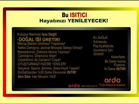 İşte Bu Isıtıcı Hayatınızı Değiştirecek Ardo Isıtma Sistemleri !