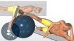 Adductor exercises : Pushes on swiss ball  for inner thighs