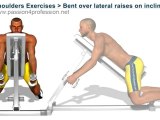 Bent over lateral raises on incline bench
