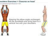 Dumbbell exercises shoulders : Closures on head