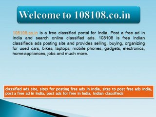 Sites for Posting free Ads in India