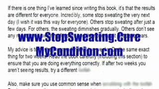 How To Stop Excessive Sweating Step By Step Within 4 Weeks - Best Treatment To Cure Hyperhidrosis Permanently And Naturally