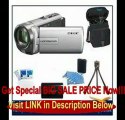 Sony DCR-SX85 Handycam Compact Silver 16GB Camcorder w/ 60x Optical Zoom Bundle