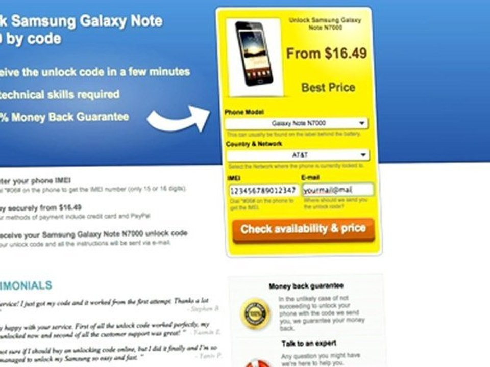 UNLOCK Samsung Galaxy Note N7000 - HOW TO UNLOCK YOUR Samsung Galaxy Note N7000