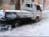 Syria فري برس  دير الزور  اثار الدمار الهائل في حي الحميدية بدير الزور 31 8 2012