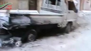 Syria فري برس  دير الزور  اثار الدمار الهائل في حي الحميدية بدير الزور 31 8 2012