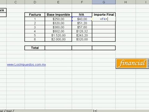 Como calcular el IVA en facturas con Excel