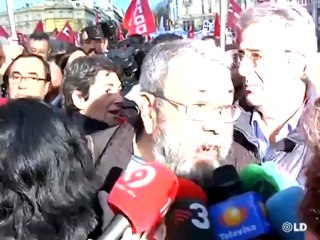 Méndez carga contra Aznar y Aguirre en la marcha de las pensiones