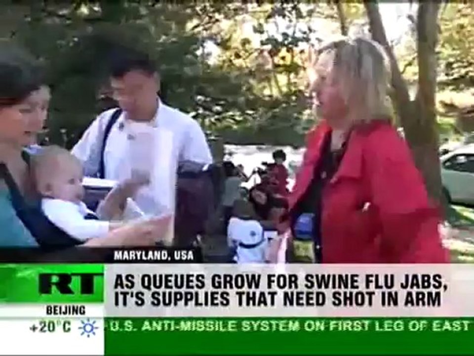 Swine flu fever: Americans 'battle' for H1N1 shots