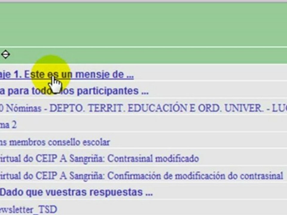 Mensajes en Moodle