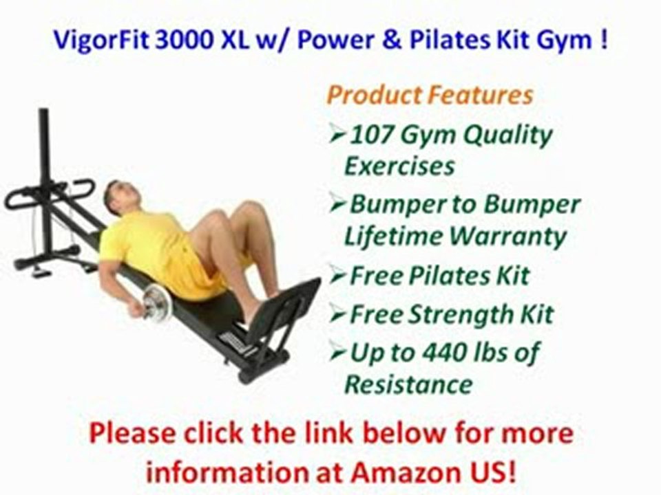 VigorFit 3000 XL w/ Power & Pilates Kit Gym ! For Sale
